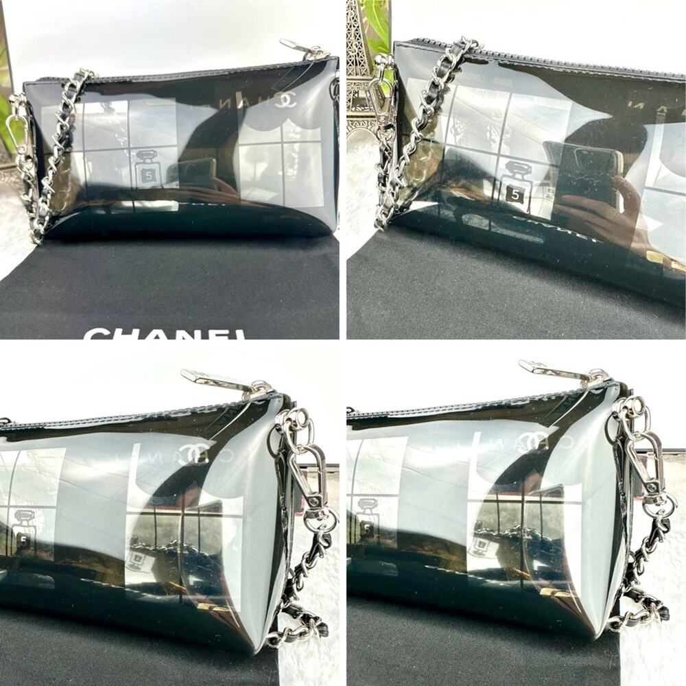 CHANEL Windows Clear and black pouch crossbody, fanny pack, bum bag! RARE! - Picture 8 of 15